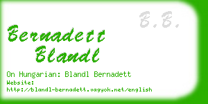 bernadett blandl business card